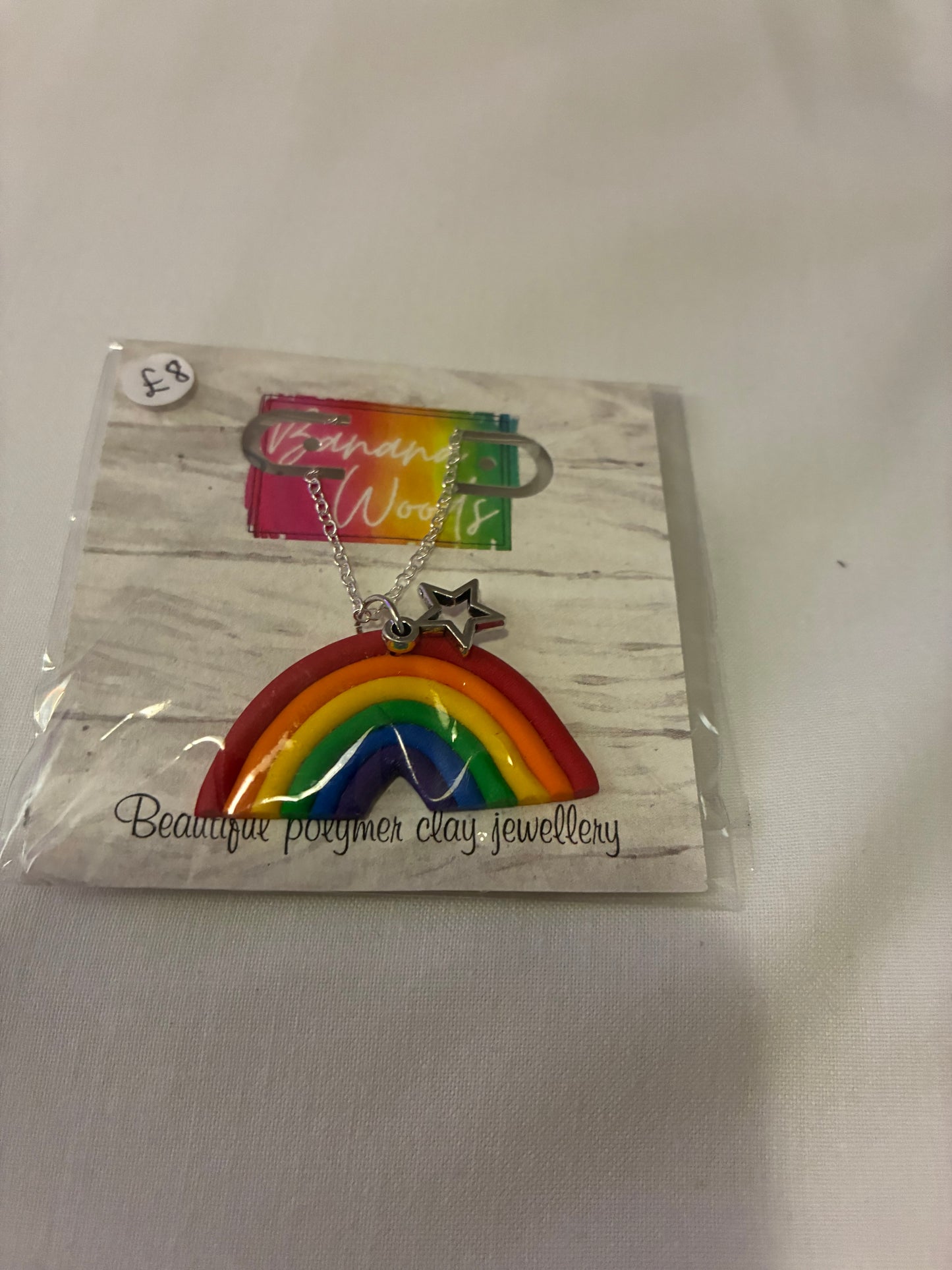 Unique polymer clay necklace