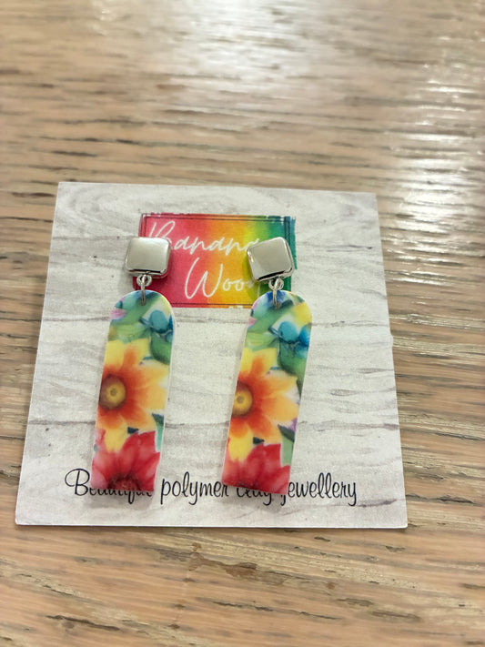 Unique polymer clay earrings