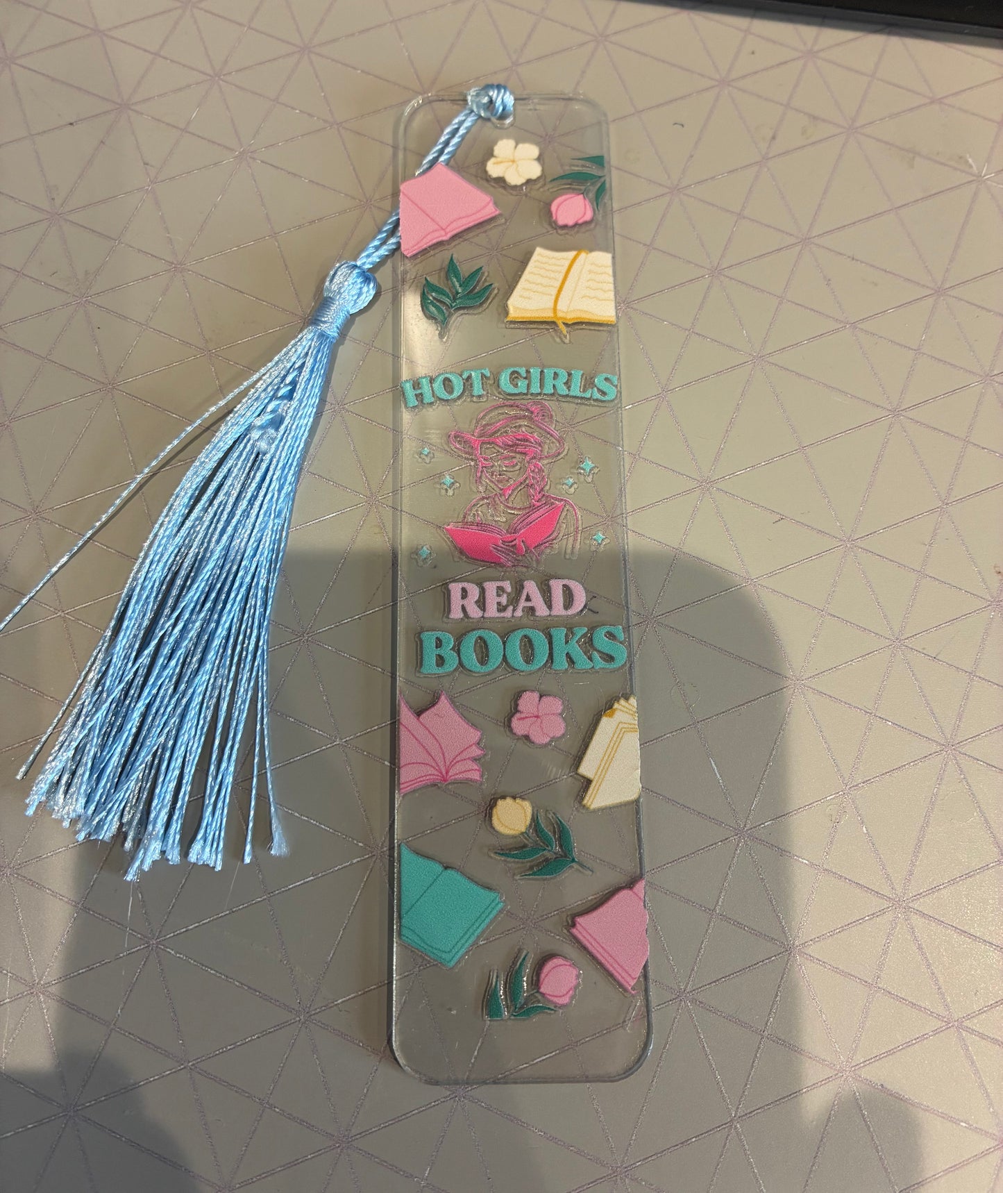 Hot Girls Read Books Acrylic Bookmark