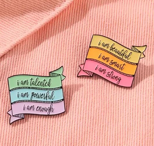 Rainbow inspiring Pin Badges- two options