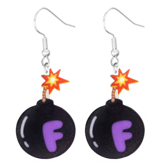 F Bomb Acrylic Earrings