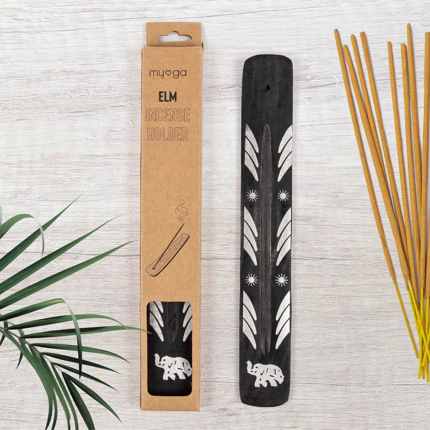 Wooden Incense Holders: Black Elm