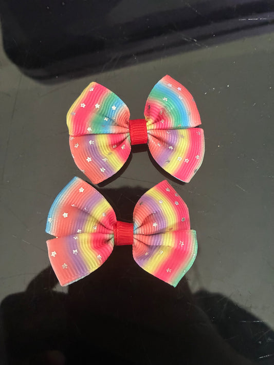 Colourful Hair Bows x2 pack
