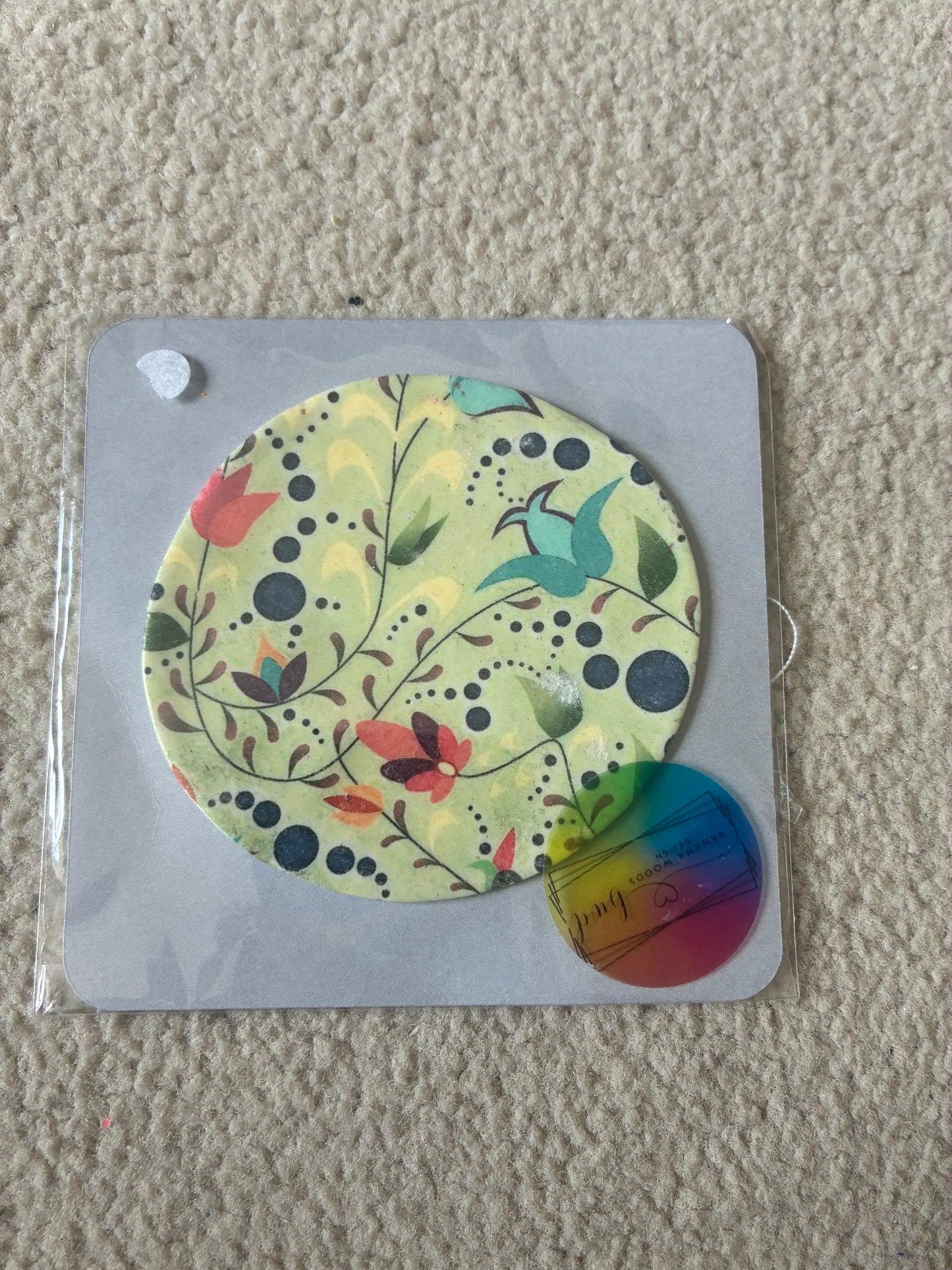 Polymer clay coaster