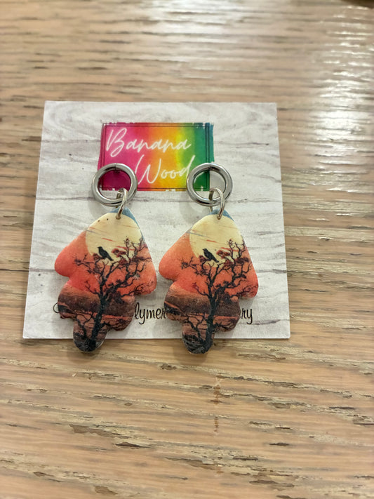 Unique polymer clay earrings