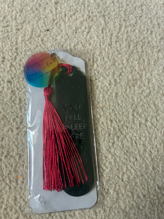 You Fell Asleep Here Polymer clay bookmark