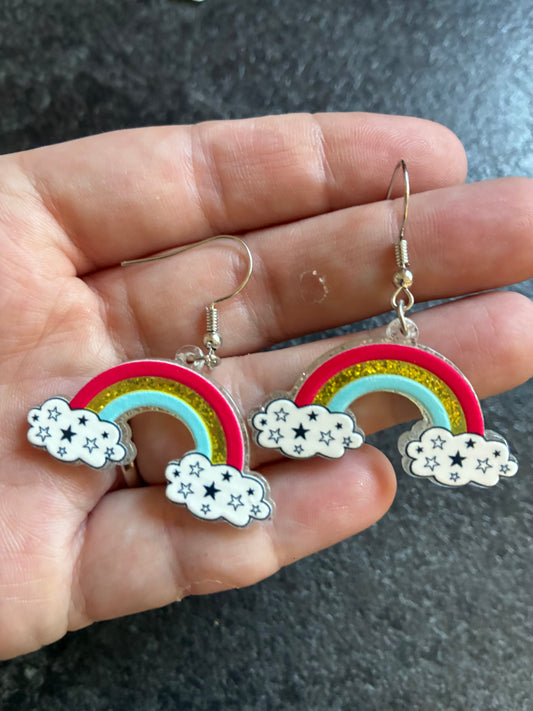 Acrylic Rainbow Earrings