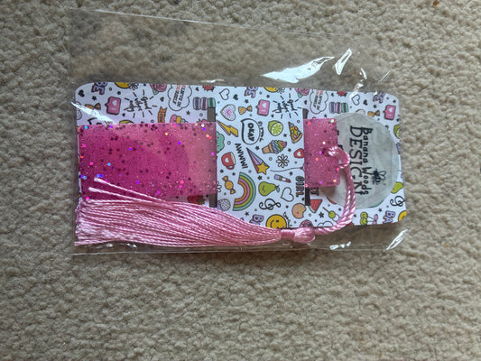 Small Pink Resin bookmark