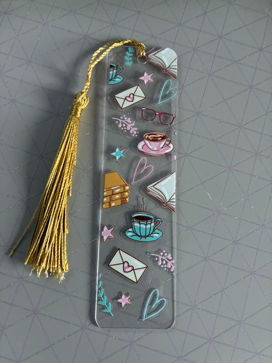 Book themed Acrylic Bookmark