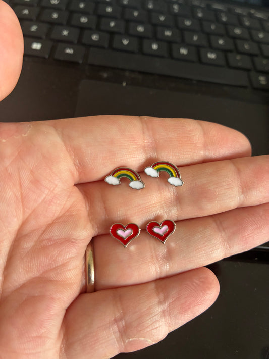 Stud earrings 2pack