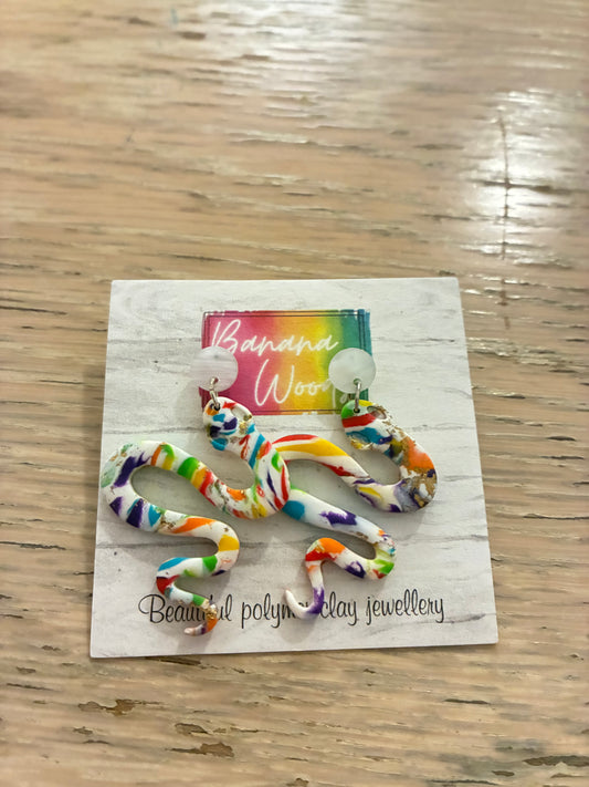 Unique polymer clay earrings