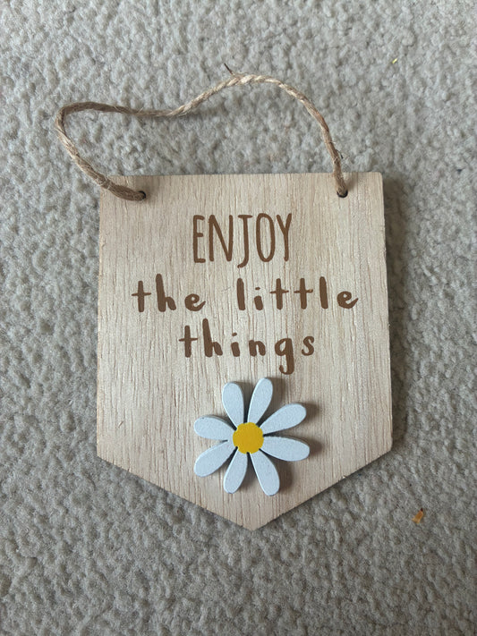 Mini wooden sign