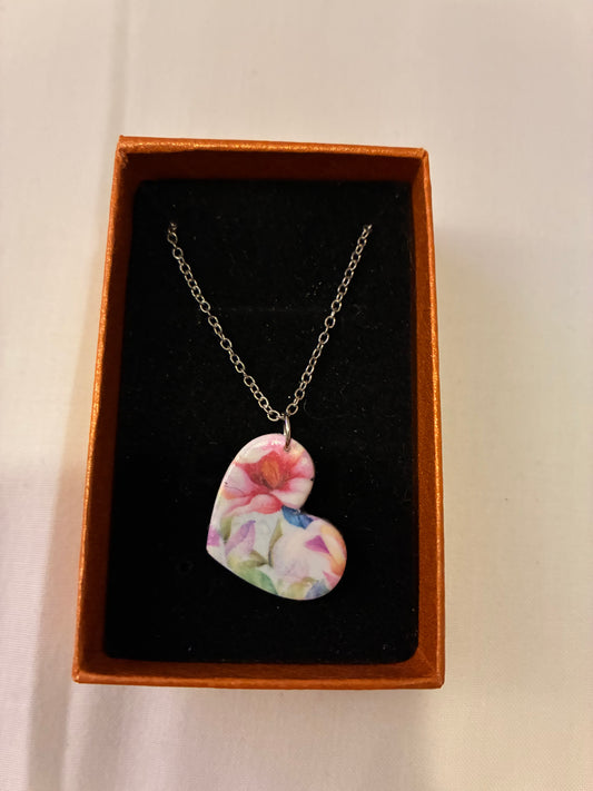 Unique handmade polymer clay necklace