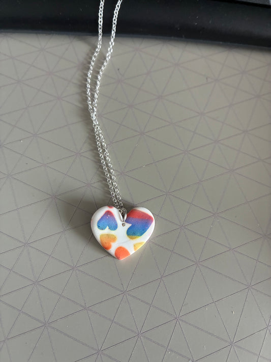 Unique polymer clay necklace