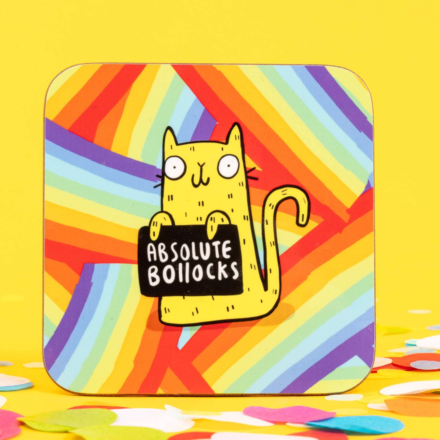 Sweary Absolute Bollocks Cat Coaster