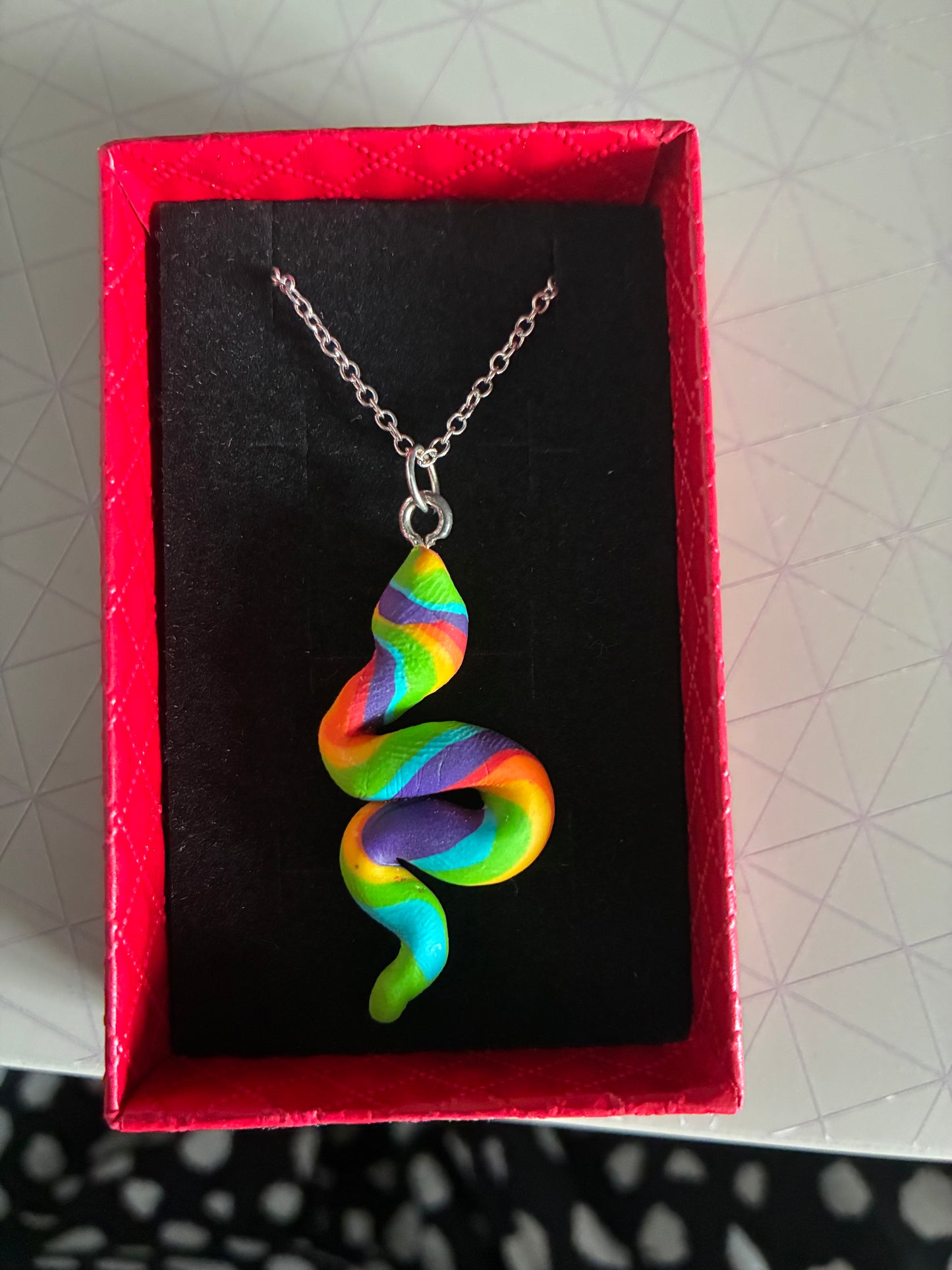 Unique polymer clay necklace