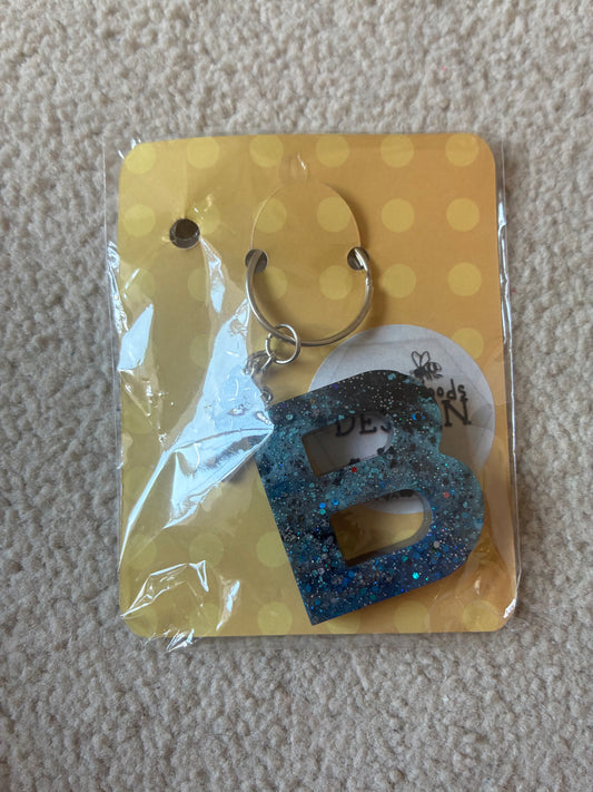 B Resin initial keyring