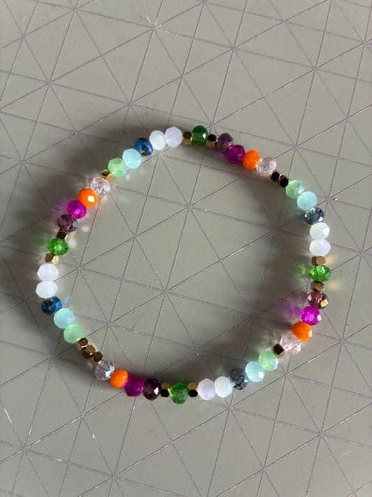 Colourful beaded bracelet