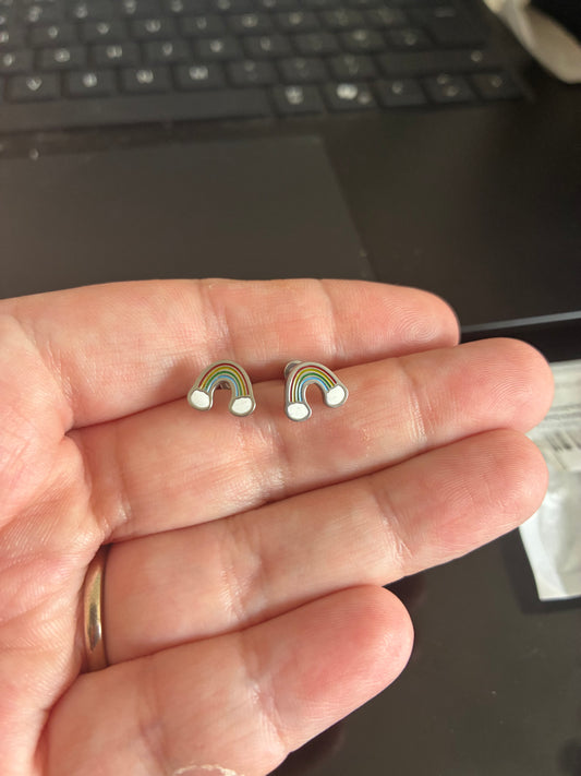 Rainbow Stud earrings