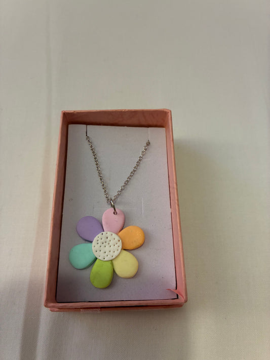 Unique handmade polymer clay necklace
