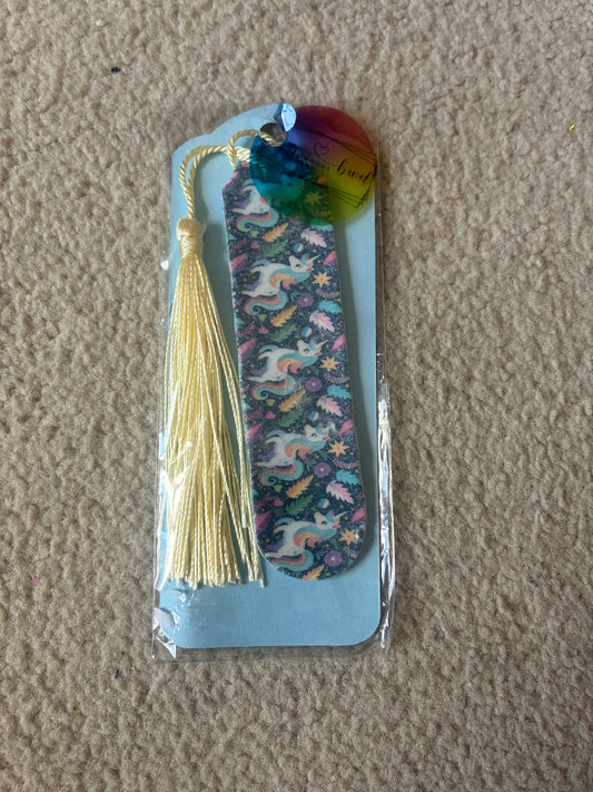 Unicorn Polymer clay bookmark
