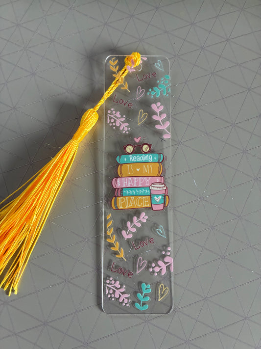 Reading is my happy place Acrylic Bookmark