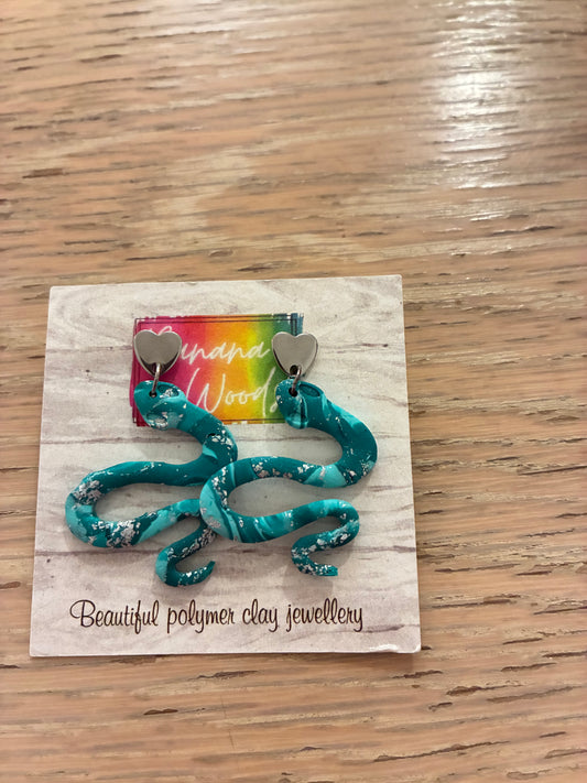 Unique polymer clay earrings