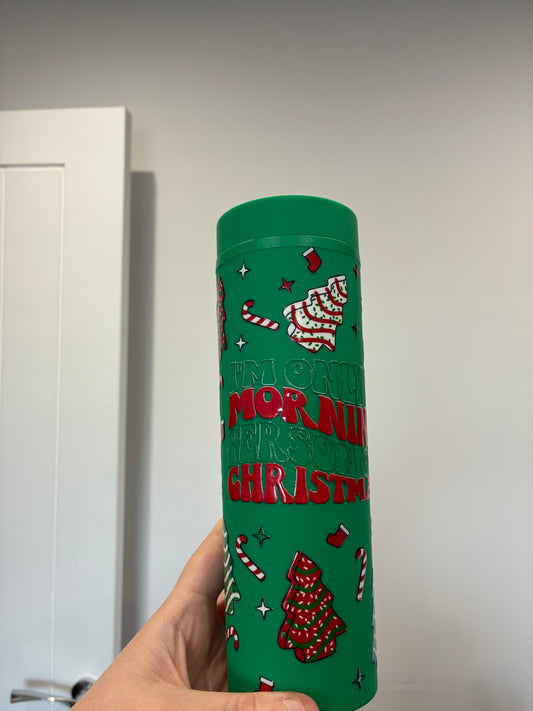 Christmas Themed Skinny tumbler 16oz
