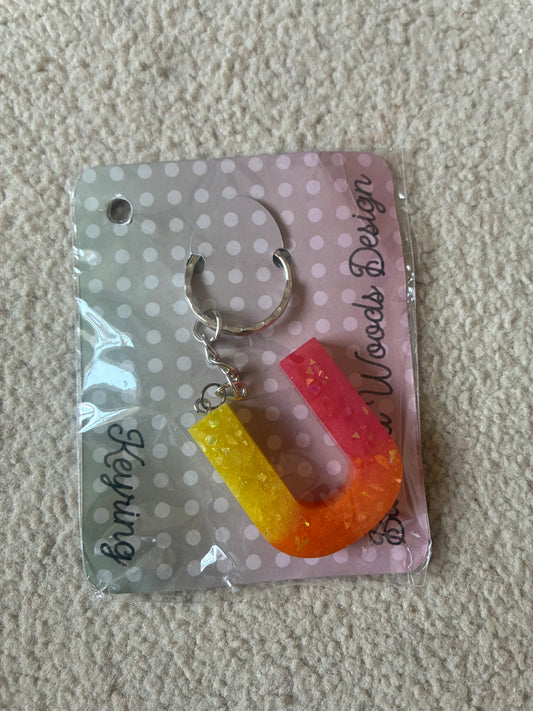 U Resin initial keyring