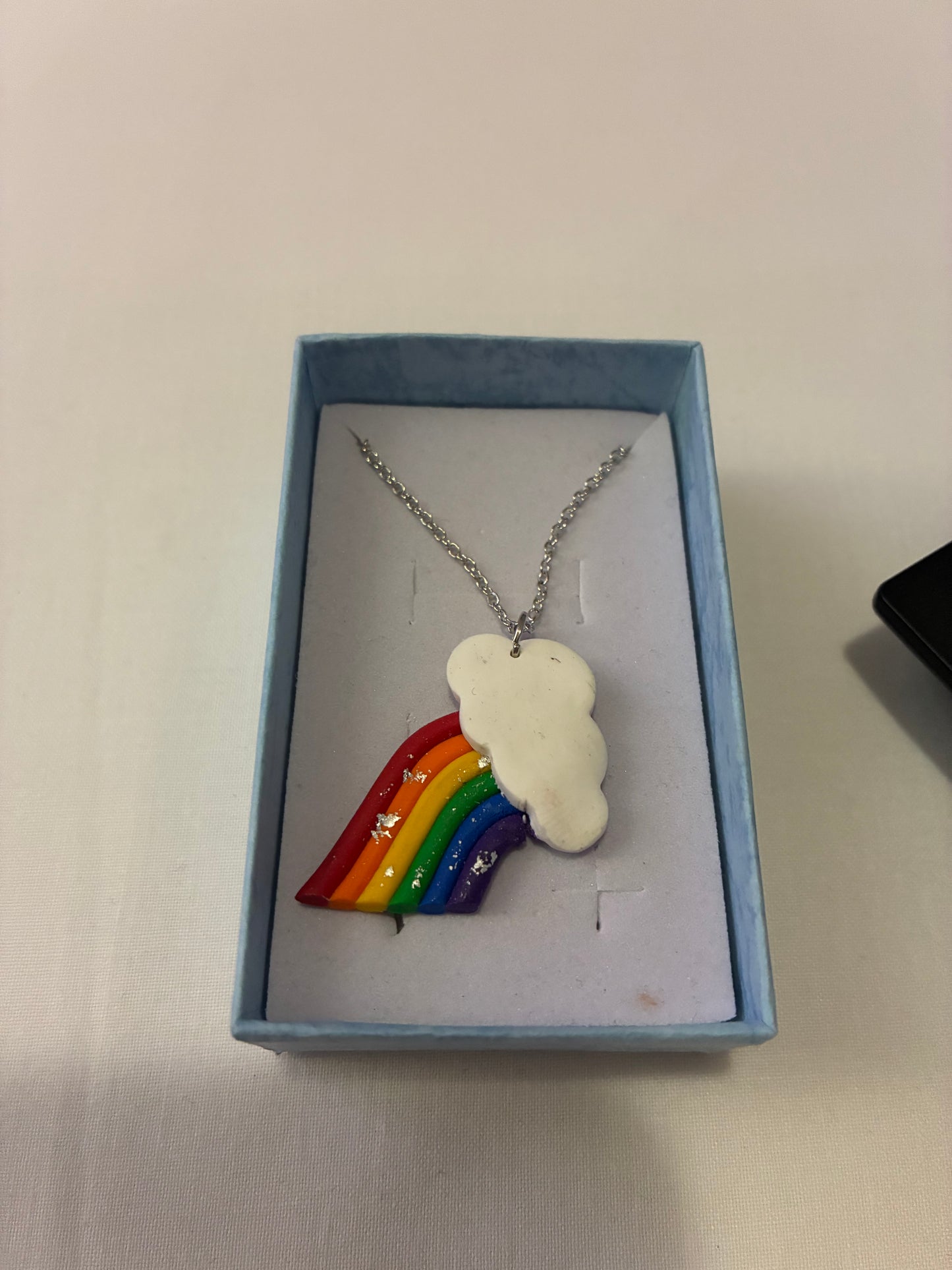 Unique handmade polymer clay necklace