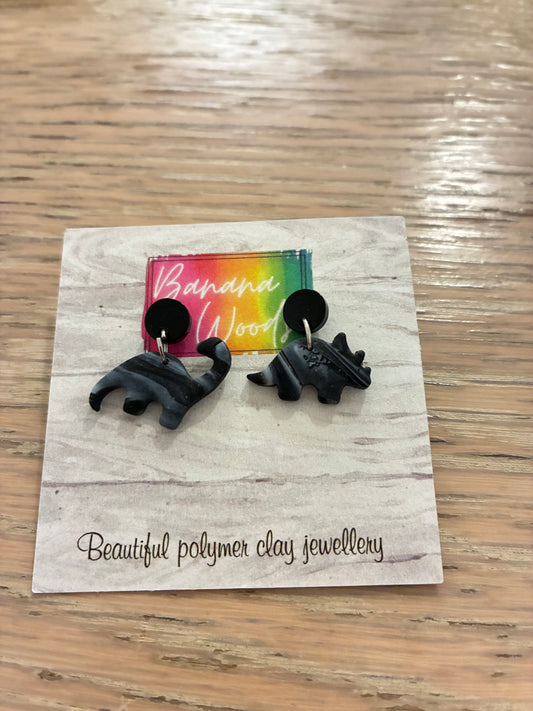 Unique polymer clay earrings