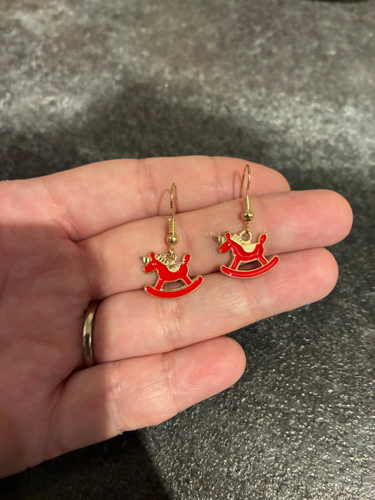 Rocking Horse Enamel earrings