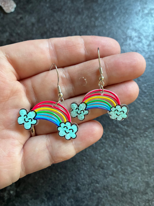 Acrylic Rainbow Earrings