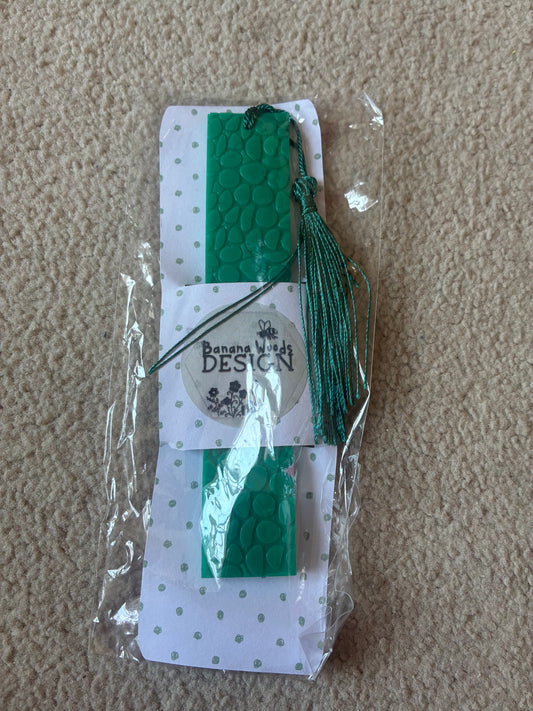Green Textured Resin bookmark
