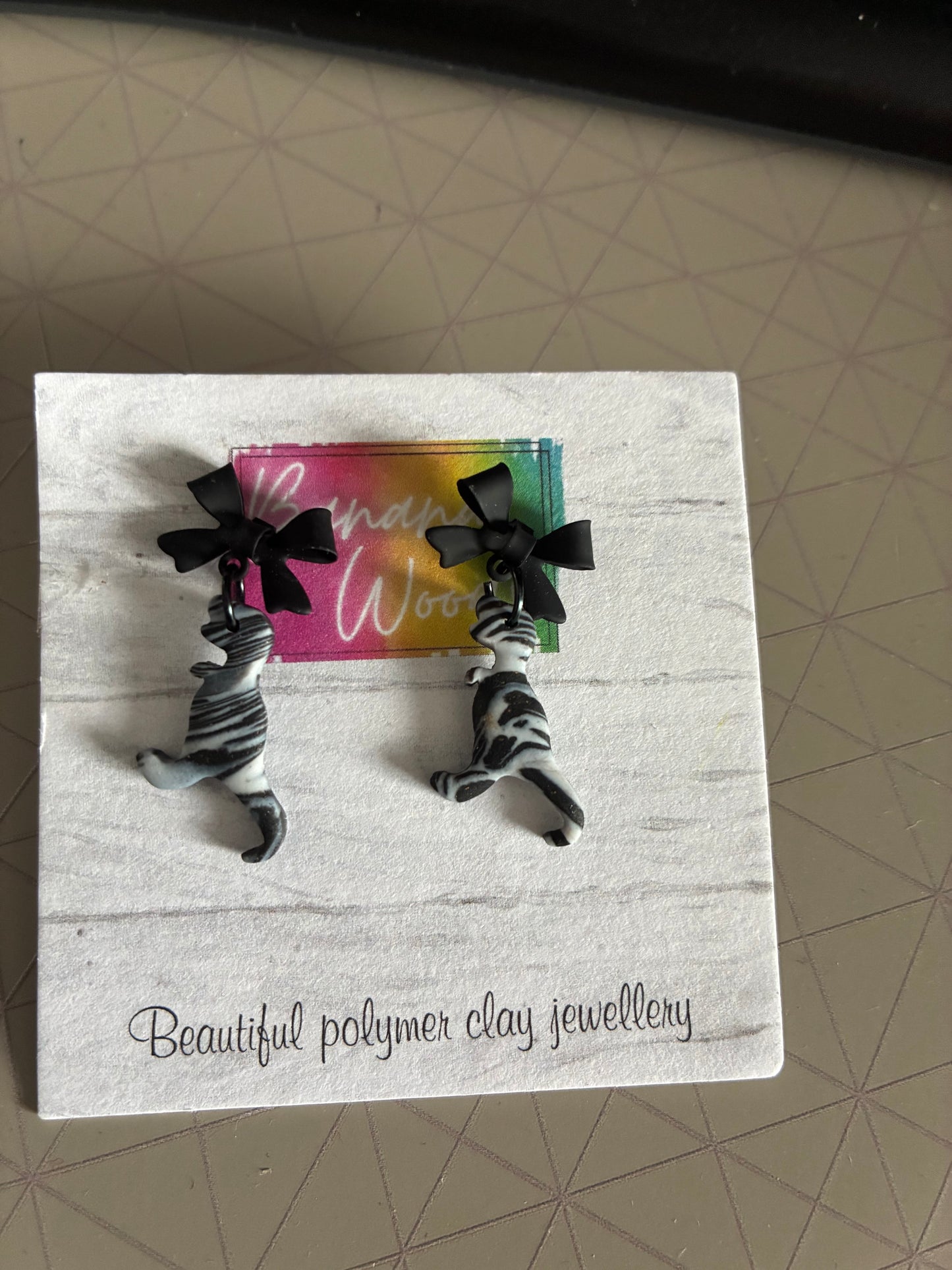 Unique polymer clay earrings