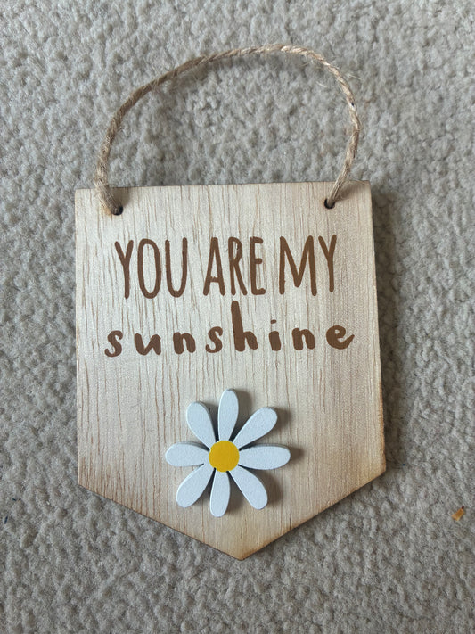 Mini wooden sign