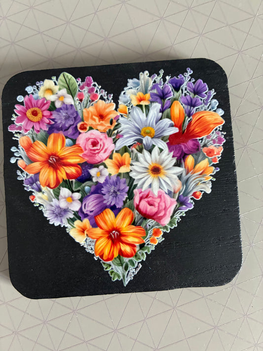 Floral Heart Coaster