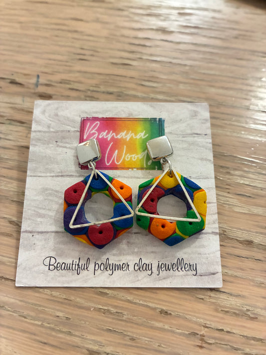 Unique polymer clay earrings