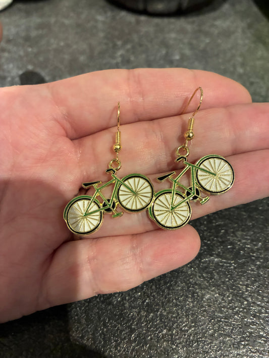 Bicycle Enamel earrings