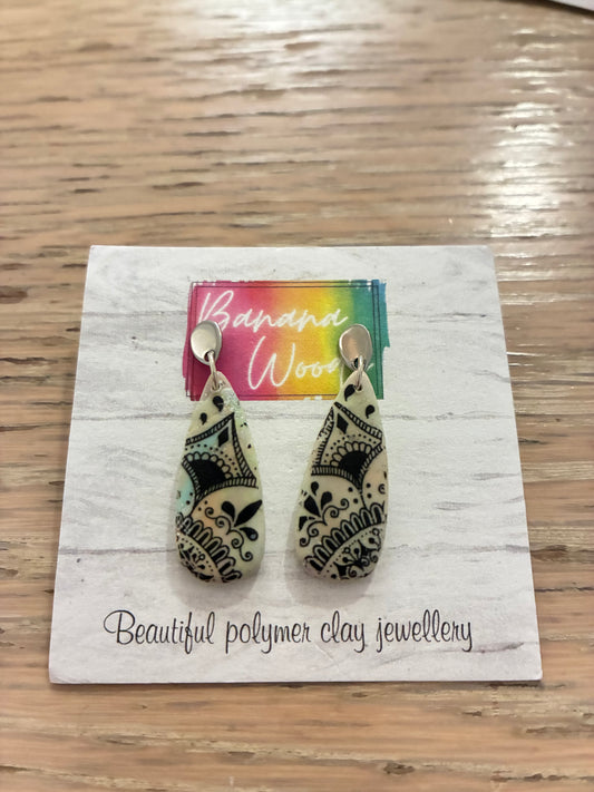 Unique polymer clay earrings