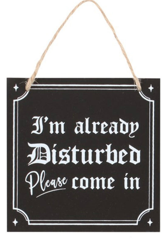 I’m Already Disturbed.. Hanging sign
