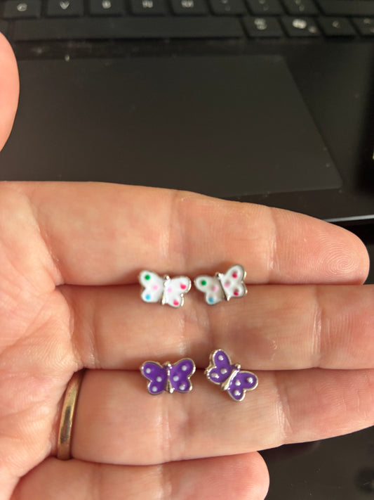 Butterfly Stud earrings 2 pack