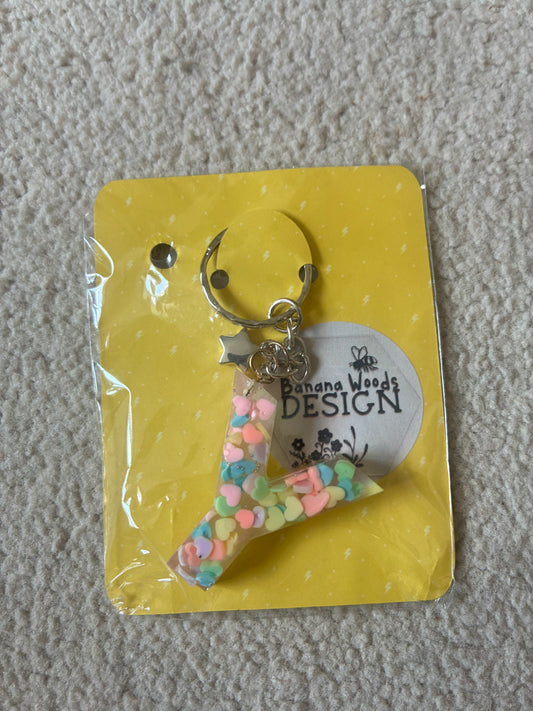 Y Resin initial keyring