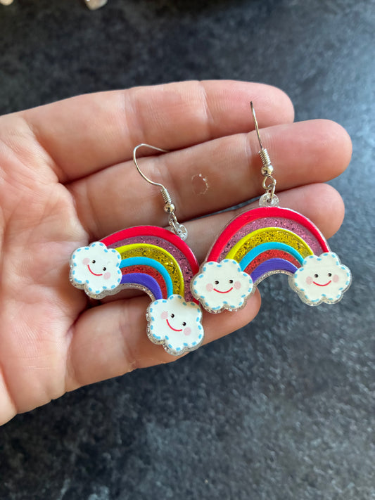 Acrylic Rainbow Earrings