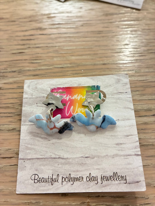 Unique polymer clay earrings