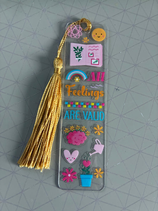 All Feelings Are Valid Acrylic Bookmark