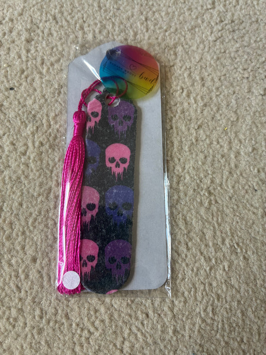 Skull Polymer clay bookmark