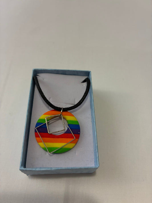 Unique handmade polymer clay necklace