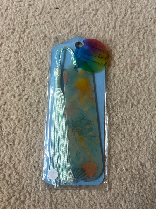 Jellyfish Polymer clay bookmark
