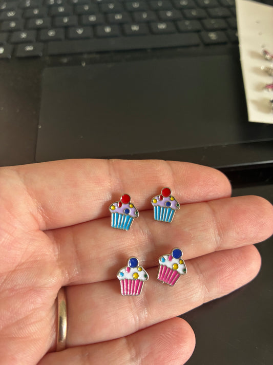 Cupcake Stud earrings 2 pack